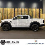 Ford Ranger T9 Double Cab wide arch kit with cosmetic rivets, premium wheel arch extensions designed for a bold overland look.