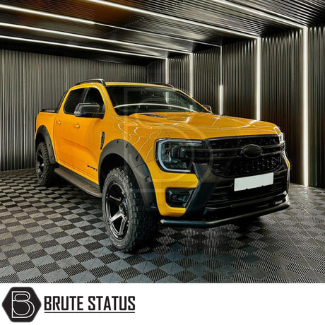 Ford Ranger 2023+ Matte Black Wide Arch Kit & 35mm Wheel Spacers - Riveted Style 
