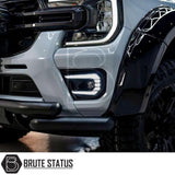 Ford Ranger 2023+ Facelift LED Accessory Light – Stylish gloss black finish with white and amber LED functions, straightforward installation using existing mounting points, designed for facelifted models only, no drilling required.