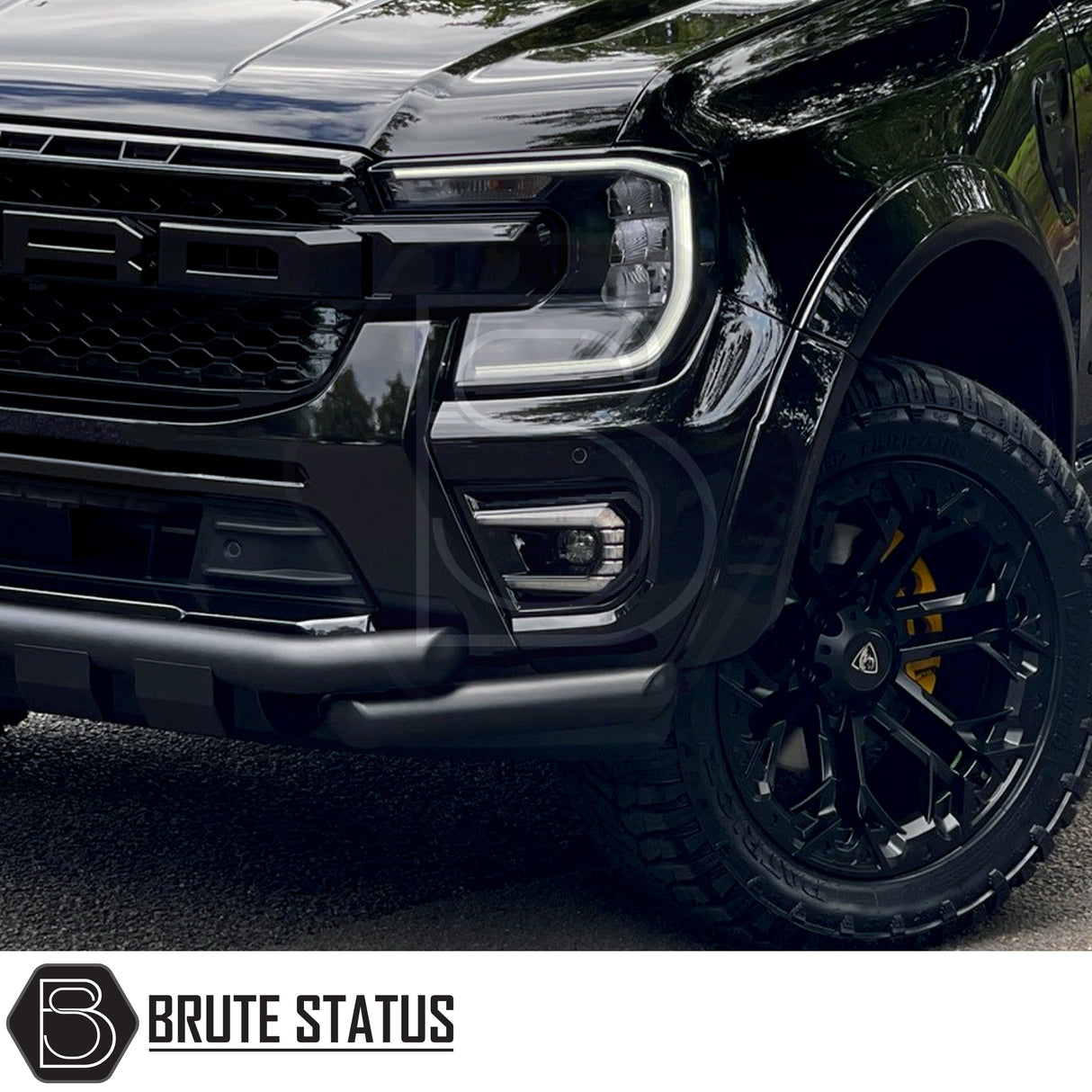 Gloss Black LED Light for Ford Ranger 2023+ – Functional and stylish, white and amber LEDs, easy fitment on facelifted Ranger models using factory mounting points, enhances vehicle appearance, professional installation recommended.