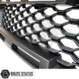 Raptor-style black grille for 2019-2022 Ford Ranger T8 XL/XLT/Limited, high-quality ABS, reversible fit, smooth finish, DIY-friendly installation, aftermarket accessory, complements wide arches.