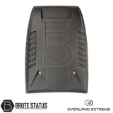 Raptor-style bonnet scoop for Ford Ranger 2012–2015 with washer jet cutouts, durable ABS plastic upgrade for a bold off-road truck look.