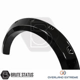 Ford Ranger T9 wheel arch extension set featuring Overland Extreme styling, cosmetic rivets and clean rubber seal installation.