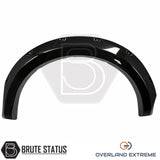 Wide wheel arch kit for Ford Ranger T9 Double Cab, gloss black overfenders with professional fit and rugged styling.
