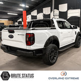 Ford Ranger T9 Double Cab gloss black wide arch flares, premium overfender styling kit designed for 2023 onwards models.