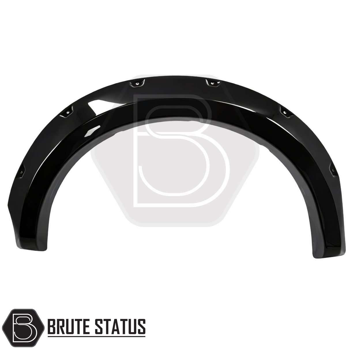 Gloss black riveted fender flare kit for Ford Ranger T9 2023+ Overland Extreme wide arches