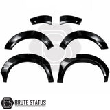Gloss black wide wheel arch kit for Ford Ranger 2023 facelift T9 riveted style ABS plastic arches