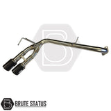 Ford Ranger 2023+ T9 side exit stainless steel exhaust system with twin carbon fibre tips installed for enhanced performance and aggressive styling