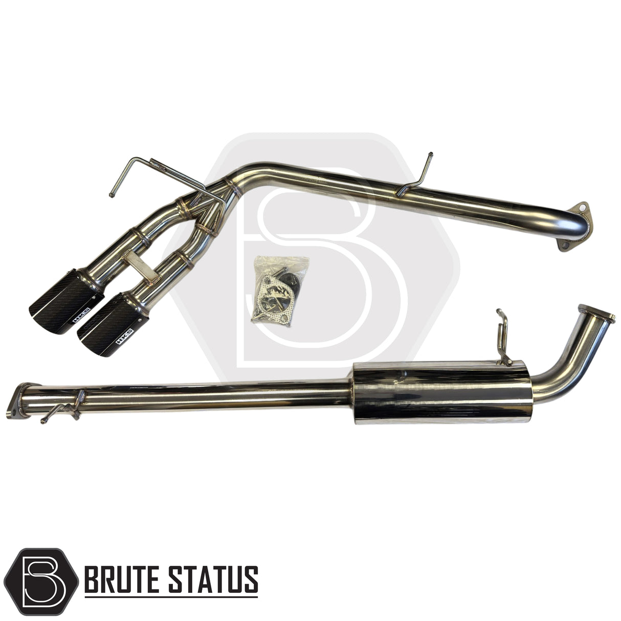 High-performance side exit exhaust for Ford Ranger T9 2023+, featuring twin carbon fibre tips