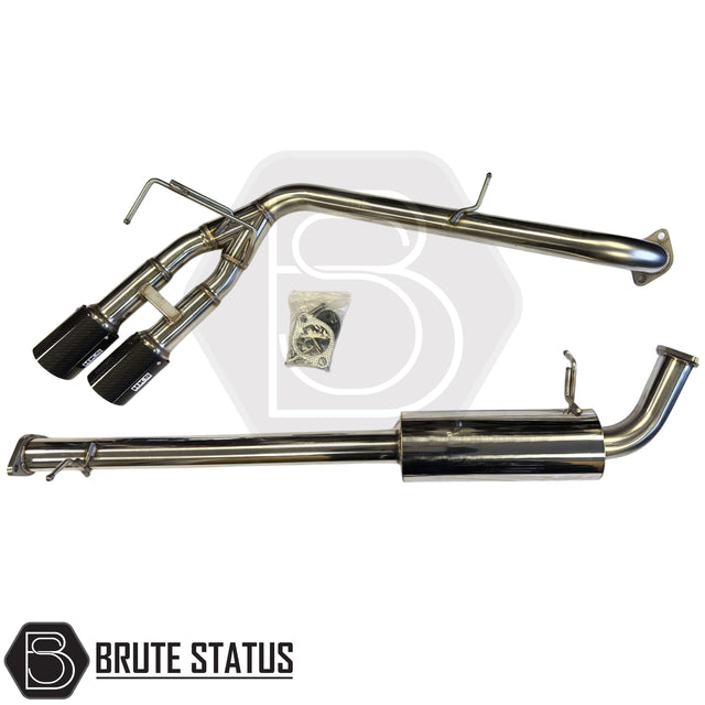 High-performance side exit exhaust for Ford Ranger T9 2023+, featuring twin carbon fibre tips