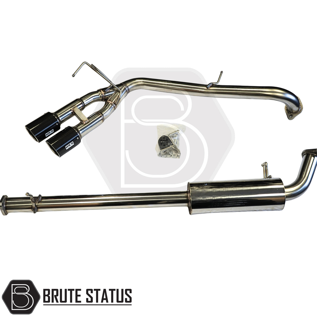 Sleek twin carbon tip exhaust for Ford Ranger 2023+ T9, engineered for performance and style