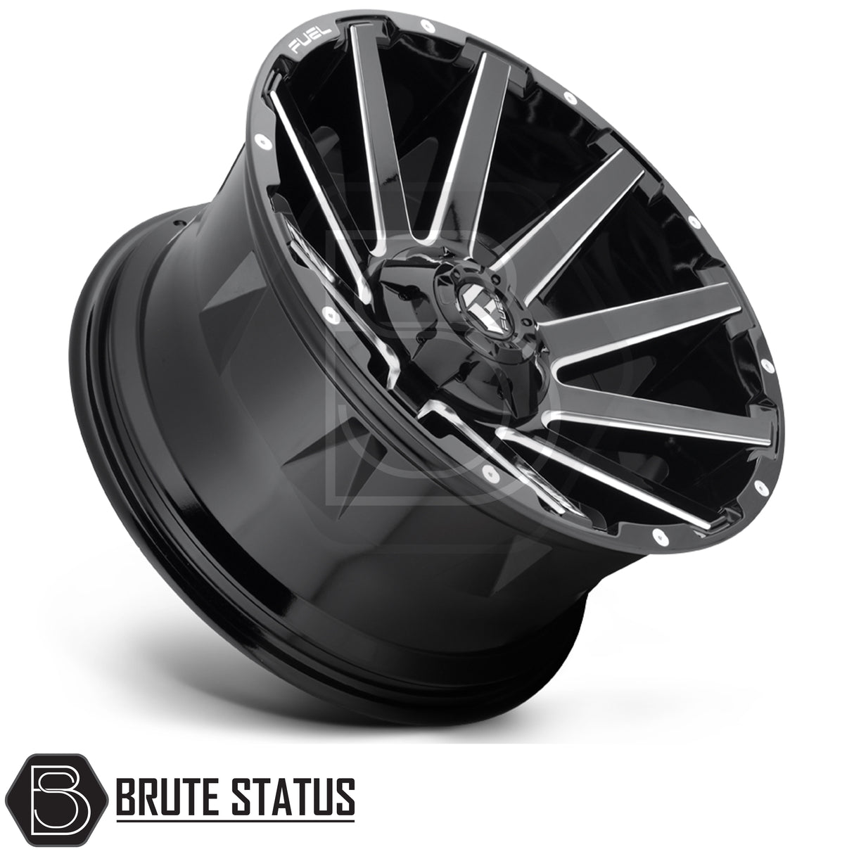 Fuel Contra Platinum 20x9 and 22x12 alloy wheels, premium 4x4 wheel upgrade in gloss black milled and brushed gunmetal grey finishes.