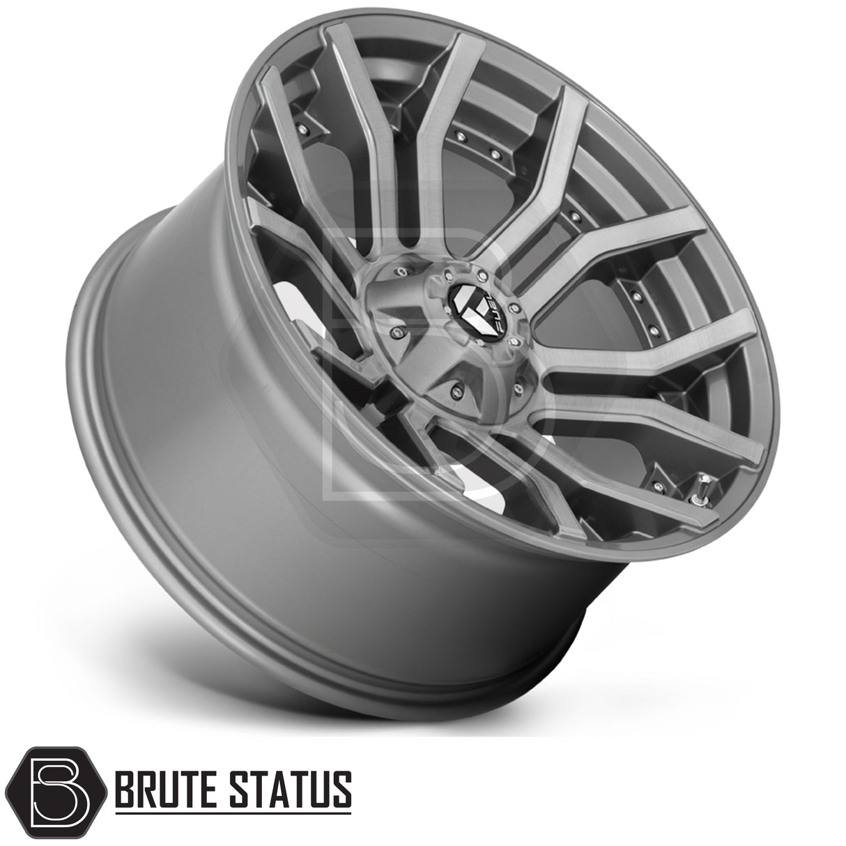 Premium Fuel Rage alloy wheels with gloss black milled finish, 20x9 aftermarket wheels designed for pickup trucks and off-road builds.
