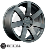 Hawke Summit alloy wheels in matte gunmetal 20x9 with 5x120 fitment, ET35 offset and 955kg load rating