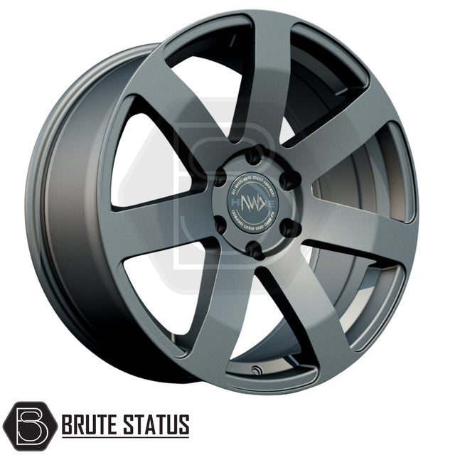 Hawke Summit alloy wheels in matte gunmetal 20x9 with 5x120 fitment, ET35 offset and 955kg load rating