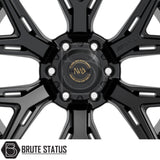 hawke 6YU alloy wheels in a matte black finish for 6x139.7 pcd stud pattern