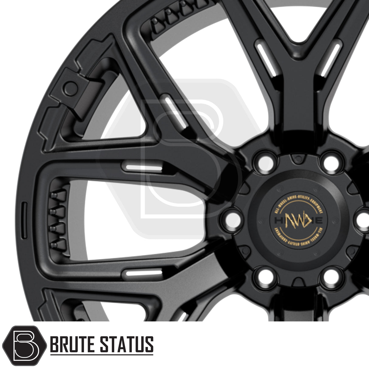 hawke 6YU alloy wheels in a matte black finish for 6x139.7 pcd stud pattern