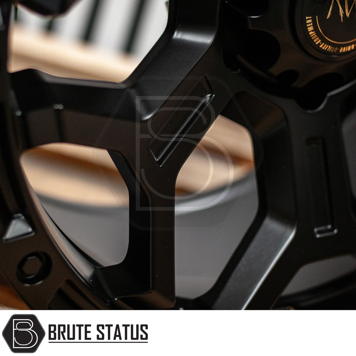 Set of four Hawke AWD Diablo alloy wheels in matte black with included wheel nuts and spigot rings
