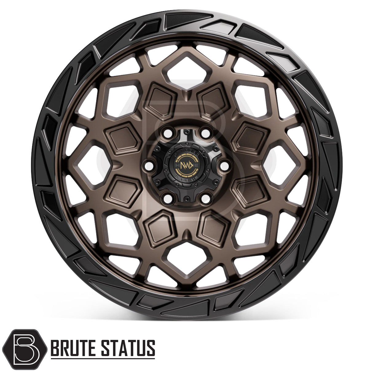 20 inch Hawke AWD Apex wheels in matte black and bronze finish with ET12 offset sold as set of 4
