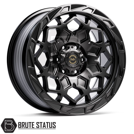 Hawke AWD Apex matte black alloy wheel set with bronze accents featuring 6x139.7 fitment and ET12 offset