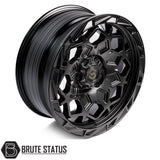 Set of 4 Hawke AWD Apex alloy wheels in matte black for 4x4 trucks with aggressive off-road styling