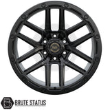 Premium Hawke AWD Canti wheels in matte black with aggressive split-spoke design and ET15 offset