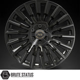 Hawke Wheels Denali XXC alloy rim featuring a central silver logo, designed for customization of pick-up trucks, available in gloss or matt black.