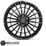 Hawke Nevada matte or gloss black wheels featuring 20x9.5 sizing, ET0 offset and multi-fit centre bore options