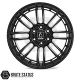 Set of four Axe AT8 20x10 Satin Black alloy wheels with 6x139.7 PCD, ET10 offset, 106mm centre bore, and 1180KG load rating, including wheel nuts and spigot rings. Suitable for vehicles matching specified bolt pattern; contact team for guidance or individual purchase options.
