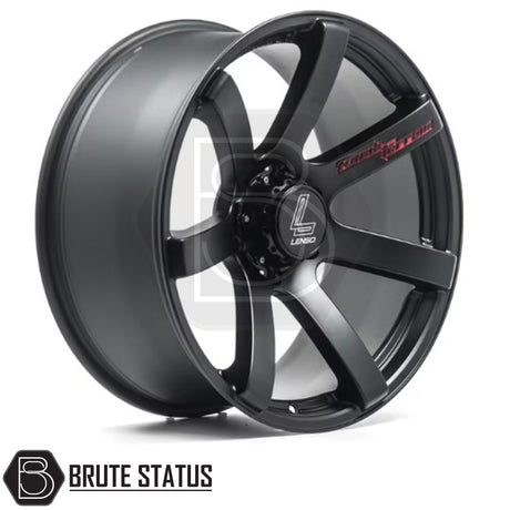 Lenso RT-Concave alloy wheel in matte black finish, available in 17x9, 18x9 or 20x9 size with ET20 offset, 6x139.7 PCD and 106 centre bore, suitable for pickup trucks and off-road vehicles.