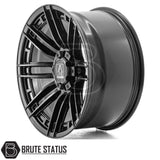 Set of four Axe AT8 20x10 Satin Black alloy wheels with 6x139.7 PCD, ET10 offset, 106mm centre bore, and 1180KG load rating, including wheel nuts and spigot rings. Suitable for vehicles matching specified bolt pattern; contact team for guidance or individual purchase options.