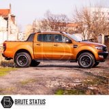 JR Wheels JRX4 alloy wheel in Matt Black with polished lip, available in multiple bolt patterns and offsets. Sizes include 16x9 ET0 6x139.7, 16x9 ET-10 6x114.3, 17x8.5 ET20 6x139.7, 17x8.5 ET20 6x114.3, 18x9 ET20 6x139.7. Comes as a set of 4 and includes internal drive wheel nuts.