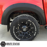 Wide arch kit fitted on Isuzu D-Max Double Cab (2012–2015 pre-facelift), featuring aggressive fender flares in matte black ABS plastic for off-road styling and enhanced stance.