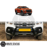 black bull/nudge bar for the isuzu d-max 2021+ pickup truck, showcasing its rugged design and protective build