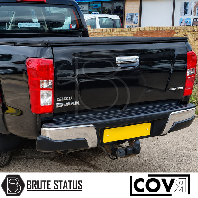 Isuzu D-Max 2012-2021 Double Cab COVR tonneau cover, premium tri-fold truck bed cover with easy no-drill installation.
