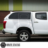 Isuzu D-Max 2012-2021 Truckman Grand Hardtop Canopy with tinted windows and remote locking, enhancing storage and security for pickup customization.