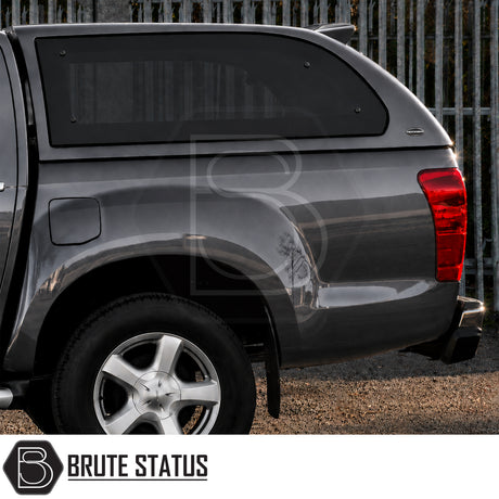 Premium Isuzu D-Max Truckman Grand canopy with integrated roof bars and tinted pop-out windows