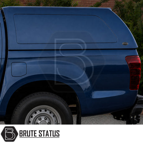 Commercial hardtop canopy for Isuzu D-Max 2012-2021 with solid side panels and glazed rear window