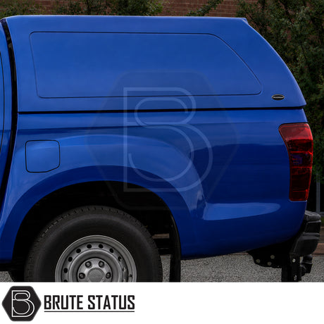 Truckman RS commercial canopy for Isuzu D-Max with hard-wearing gel white coat finish