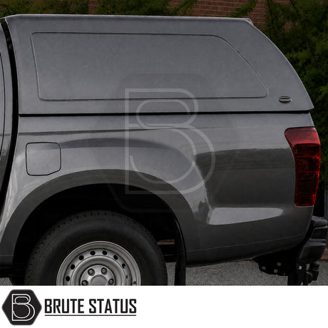Truckman RS canopy fitted to Isuzu D-Max with solid side panels and aerodynamic cab-high styling