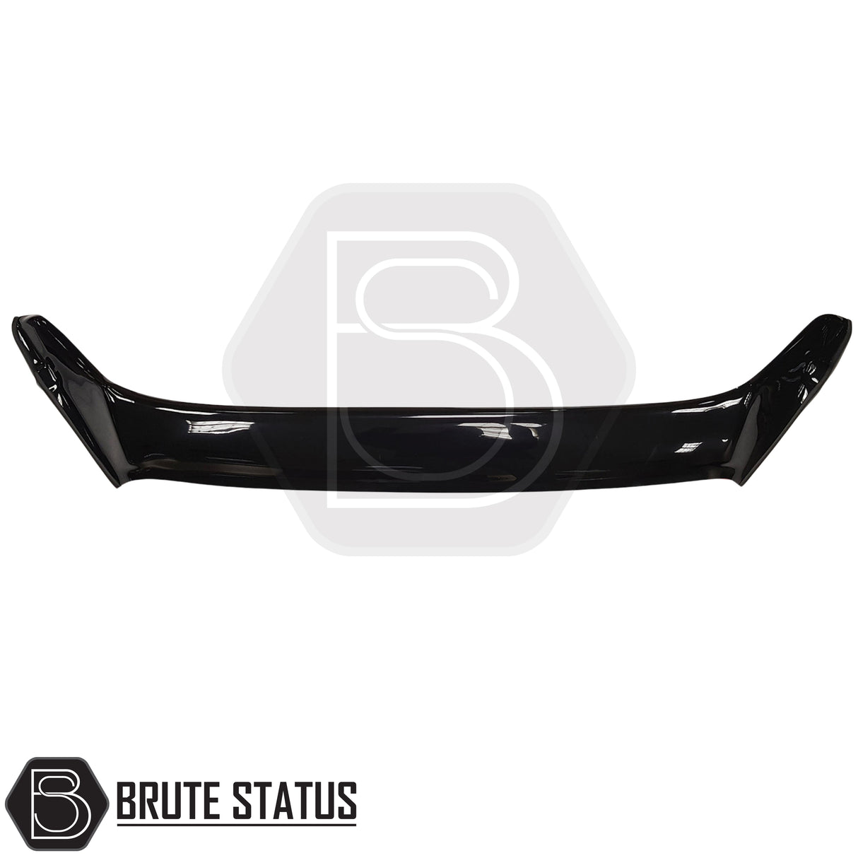 Isuzu D-Max 2017-2021 bonnet guard stone deflector in acrylic black with aerodynamic styling and bug protection
