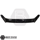 Isuzu D-Max 2017-2021 bonnet guard stone deflector in acrylic black with aerodynamic styling and bug protection