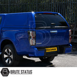 Truckman RS hardtop canopy for Isuzu D-Max with aerodynamic cab-high profile and secure storage