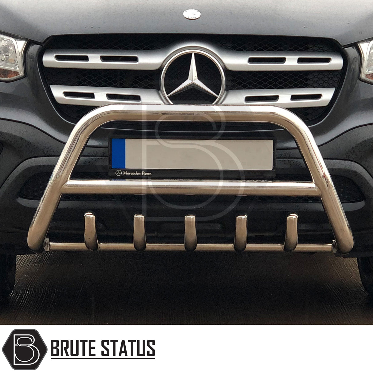 Stainless steel city bar for 2017-2022 Volkswagen amarok, enhances truck appearance and bumper protection; easy DIY installation with no drilling required, includes all fittings and TÜV certified.