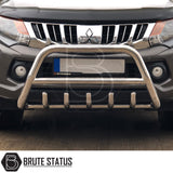 Stainless steel city bar for 2017-2022 Volkswagen amarok, enhances truck appearance and bumper protection; easy DIY installation with no drilling required, includes all fittings and TÜV certified.