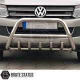 Stainless steel city bar for 2017-2022 Volkswagen amarok, enhances truck appearance and bumper protection; easy DIY installation with no drilling required, includes all fittings and TÜV certified.
