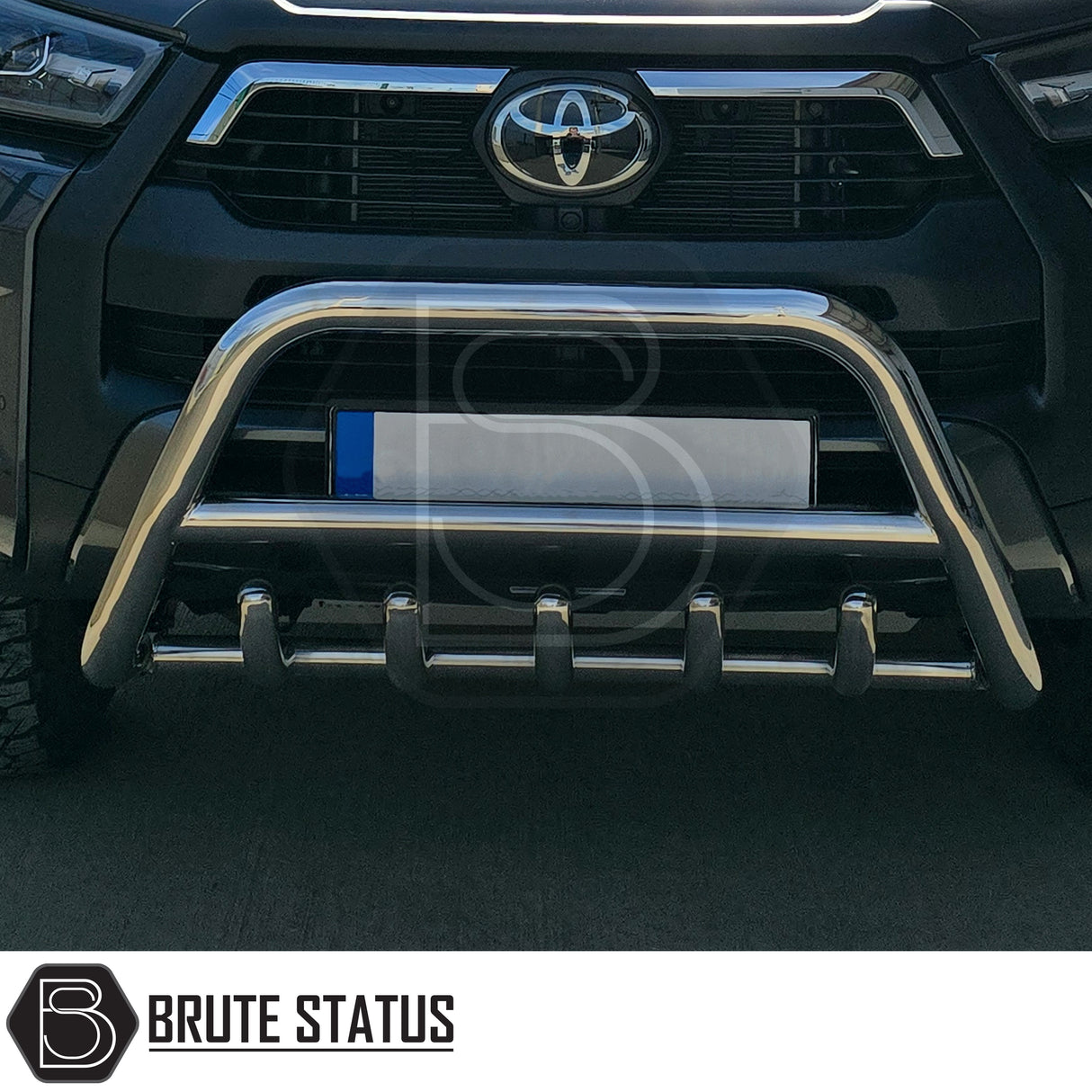 Stainless steel city bar for 2010-2017 Isuzu D-Max, enhances truck appearance and bumper protection; easy DIY installation with no drilling required, includes all fittings and TÜV certified.