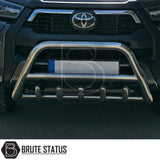 Stainless steel city bar for 2017-2022 Volkswagen amarok, enhances truck appearance and bumper protection; easy DIY installation with no drilling required, includes all fittings and TÜV certified.