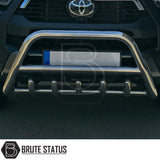 Stainless steel city bar for 2017-2022 Volkswagen amarok, enhances truck appearance and bumper protection; easy DIY installation with no drilling required, includes all fittings and TÜV certified.