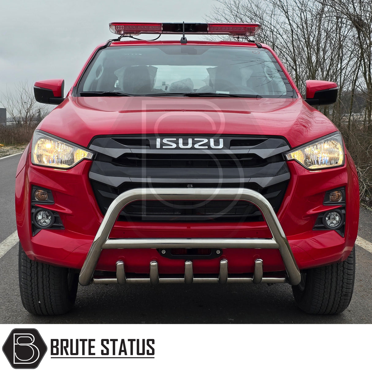 Stainless steel city bar for 2010-2017 Isuzu D-Max, enhances truck appearance and bumper protection; easy DIY installation with no drilling required, includes all fittings and TÜV certified.